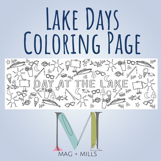 Lake Day Coloring Banner