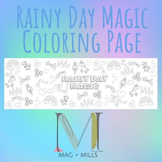 Rainy Day Magic Coloring Banner