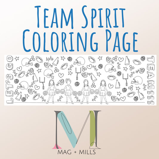 Team Spirit Coloring Banner