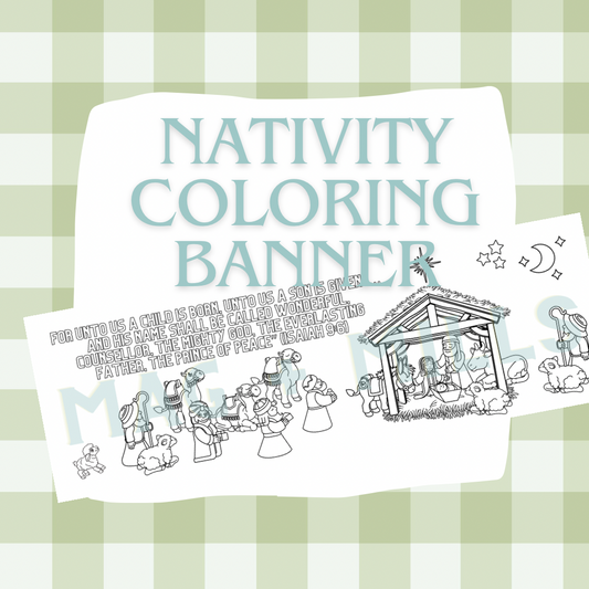 Nativity Coloring Banner
