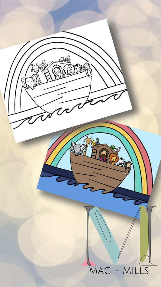 Noahs Ark Free Coloring Page