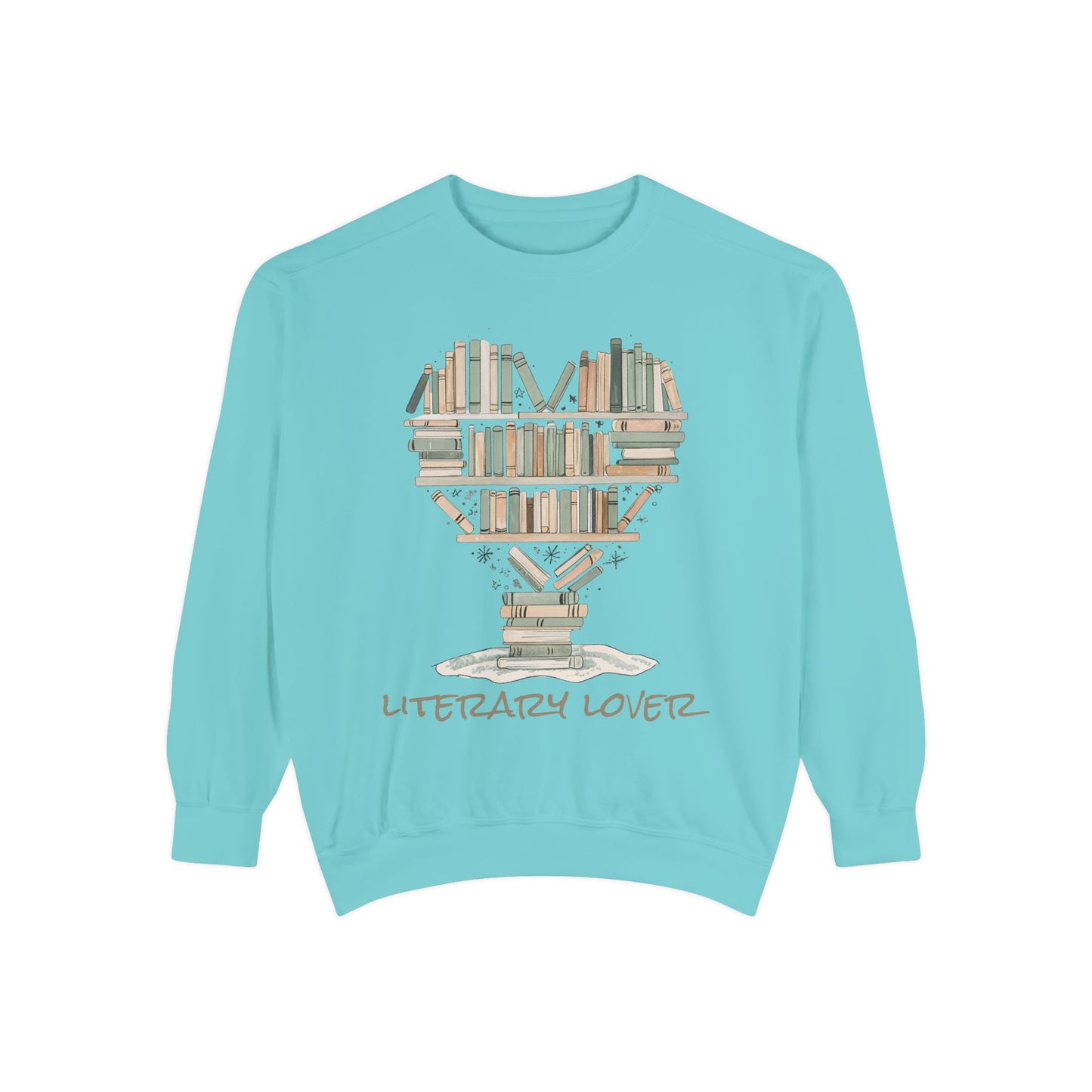 Literary Lover Unisex Garment-Dyed Sweatshirt - Cozy Bookish Gift for Readers