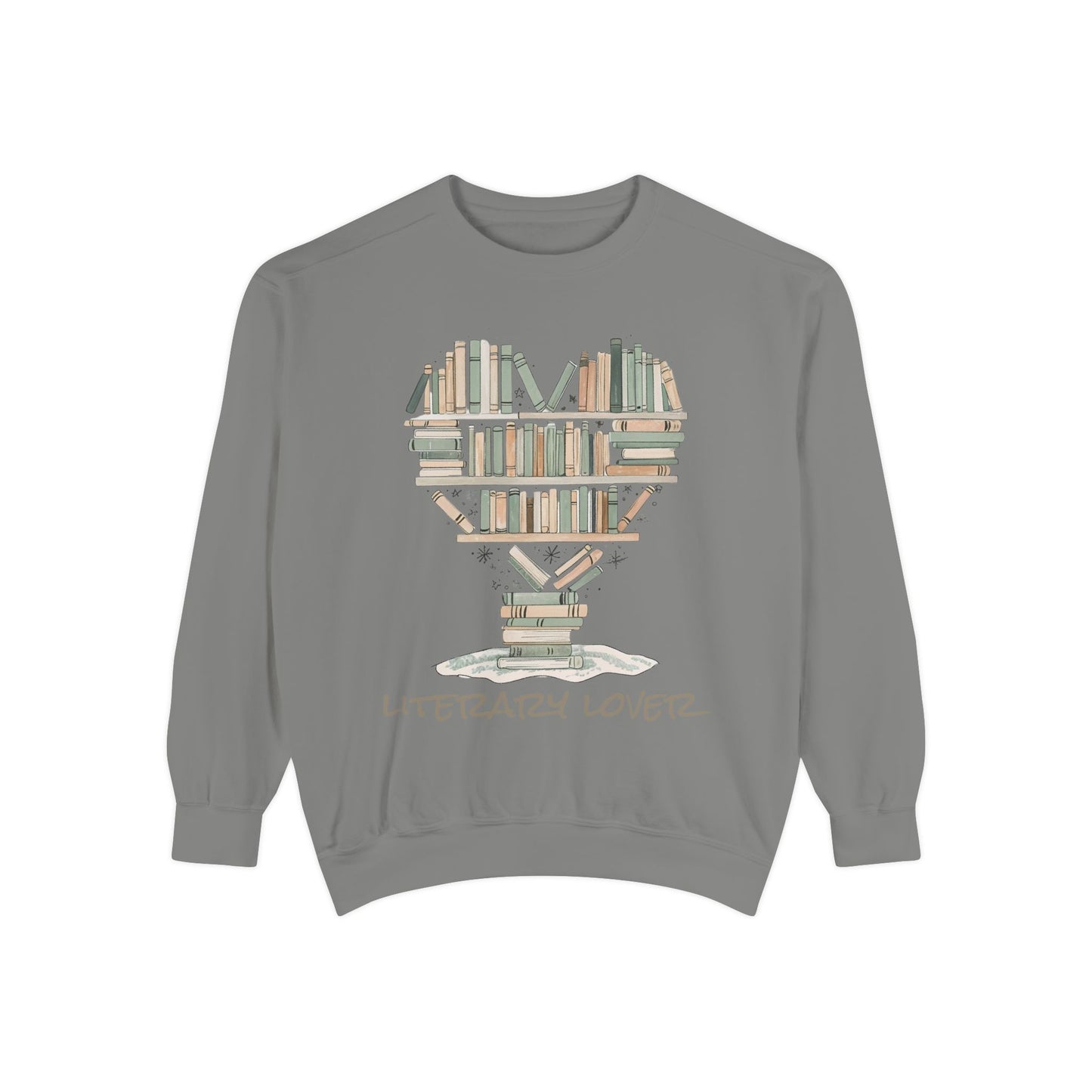 Literary Lover Unisex Garment-Dyed Sweatshirt - Cozy Bookish Gift for Readers