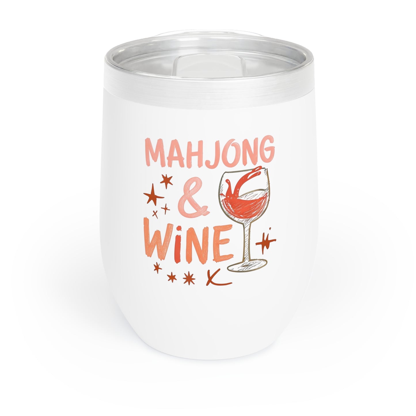 Mahjong & Wine Insulated Tumbler - Perfect for Game Nights and Cozy Evenings