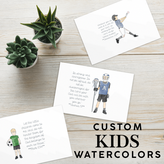 Custom Kids Watercolors